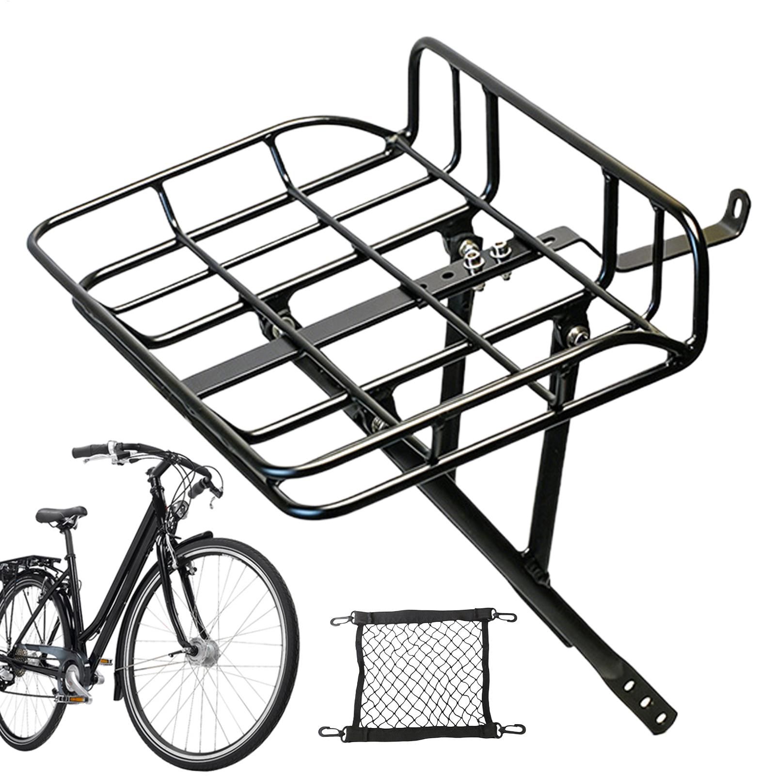 Commuter Cycling - Schnell abnehmbarer Fahrradkorb vorne, großer Metall-Transportkorb