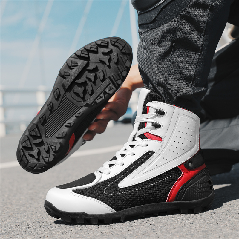 Cycling Shoes For Commute - Fahrradschuhe Motorrad Wasserdichte Pendlerstiefel Offroad-Rallye Motorradschuhe