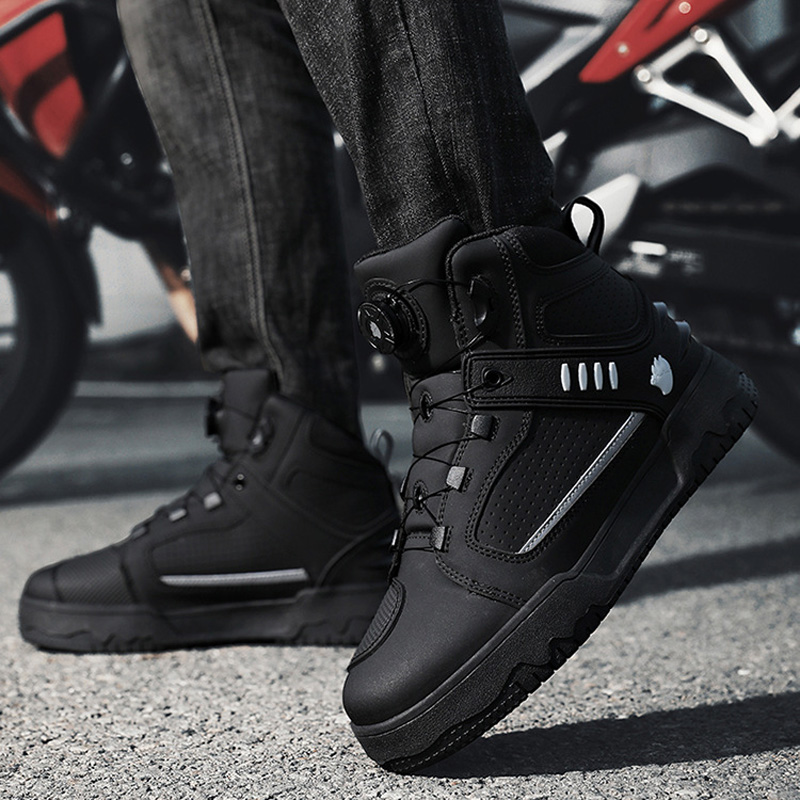 Cycling Shoes For Commute - Herren-Motorradstiefel, wasserdichte Motocross- und Fahrradschuhe, Offroad-Motorrad-Rennstiefel,