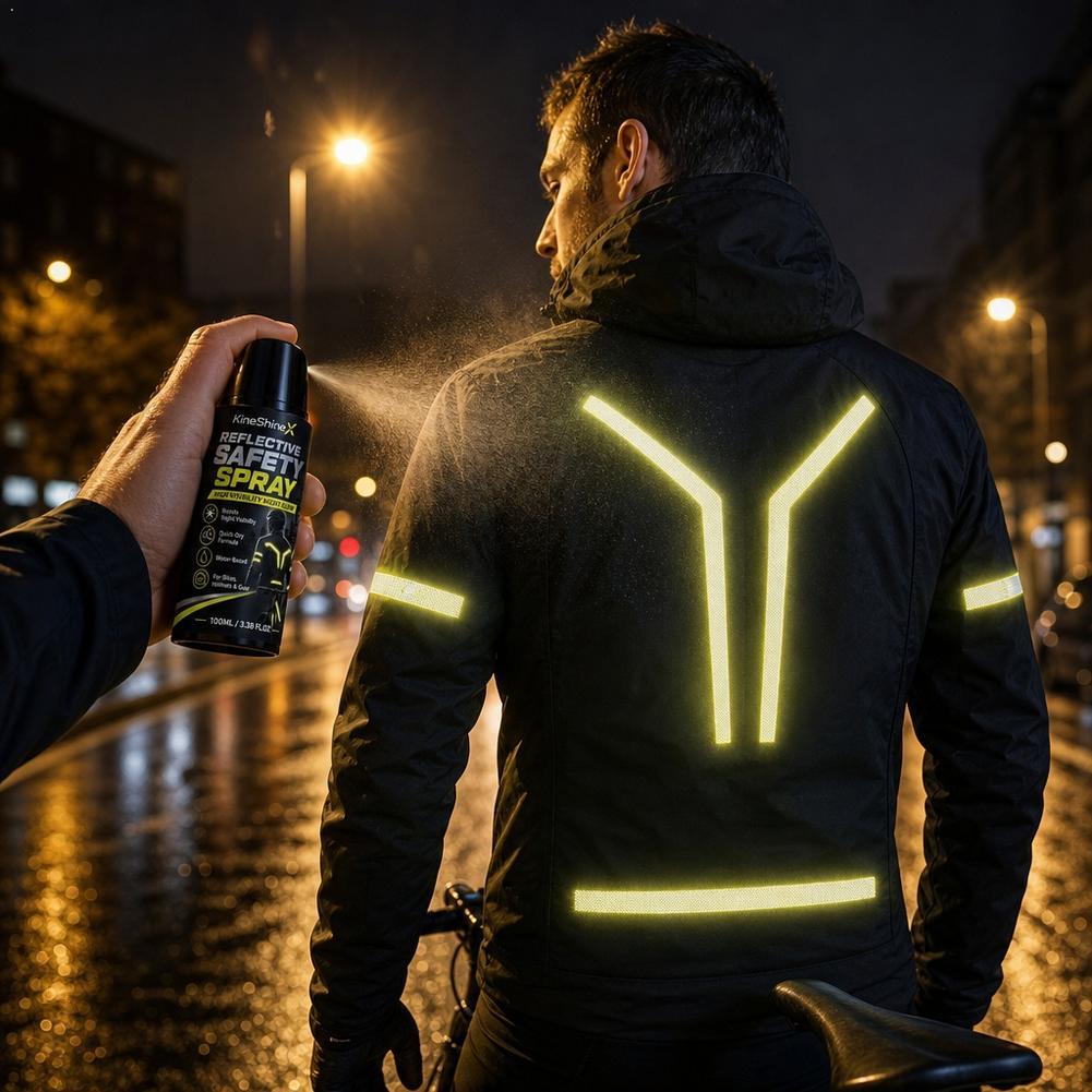 Cycling Commute Gear - Reflektierender Sicherheitsspray für die Nacht, Hochsichtbare